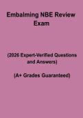 Embalming NBE Review Exam &ndash; Complete National Board Study Guide&comma; Practice Questions & Revision Notes