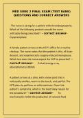 Med Surg 2 Final Exam Test Bank&colon; Q&A &vert; Correct Answers Guide&NewLine;&NewLine;