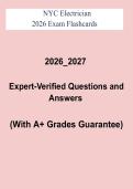 NYC Electrician Exam Flashcards PDF &vert; Civil Service Electrical Test Study Guide & Review &lpar;2026&ndash;2027&rpar;