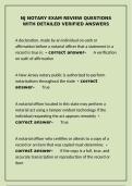 NJ Notary Exam Review&colon; Detailed Q&A &vert; Verified Answers Guide&NewLine;&NewLine;