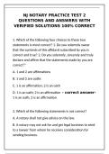 NJ Notary Practice Test 2&colon; Verified Q&A &vert; 100&percnt; Correct Solutions&NewLine;&NewLine;