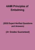 AAMI Principles of Embalming Exam 2 &ndash; Complete Study Guide&comma; Practice Questions & Revision Notes