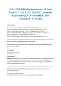 WGU D550 Ethics for Accountants OA Final Exam ACTUAL EXAM 2026&sol;2027 &vert; Complete Exam-Style Q&A &vert; Verified Q&A &vert; Pass Guaranteed - A&plus; Graded