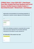 COMSAE Phase 1 Exam 2026-2027 &vert;&vert; Most Recent &NewLine;Exam With Complete Real Exam Questions And Correct &NewLine;Answers &lpar;Verified Answers&rpar; Already Graded A&plus; &vert; &NewLine;Guaranteed Success&excl;&excl; &vert; Newest Exam &vert; Just Released