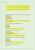 WGU D236 Pathophysiology Clinical Assessment Exam &NewLine;Questions and Answers Practice Questions With Solutions &NewLine;and Rationales Newest 2026-2027 &vert; Already Graded A&plus; 