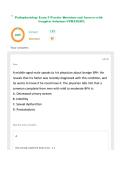 Pathophysiology Exam &vert; Nurs 302&vert; Exam &vert; FULLY COVERED Exam &vert;QUESTIONS & ANSWERS&vert; already graded A&plus; &lpar;COMPLETE BUNDLE&rpar; UPDATED&excl;&excl;&excl;