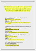 HESI RN Exit Comprehensive Exam Actual Complete Exam &NewLine;Questions and Answers Practice Questions With Solutions &NewLine;and Rationales Newest 2026-2027 &vert; Already Graded A&plus; 