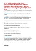 WGU D322 Introduction to IT Pre-Assessment 2026 &vert; PFQO Actual Exam Questions & Verified Answers &vert; Western Governors University Study Guide &vert; A&plus; Pass Prep