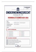 ONDERNEMINGSRECHT &vert;PROEFEXAMEN &vert; 2025-2026&vert; VIVES Kortrijk &vert; 19&sol;20
