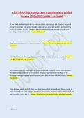 LSUS MHA 710 Economics Exam 1 Questions with Verified &NewLine;Answers &vert;2026&sol;2027 Update &vert; A&plus; Graded 