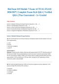 BioChem 210 Module 7 Exam ACTUAL EXAM 2026&sol;2027 &vert; Complete Exam-Style Q&A &vert; Verified Q&A &vert; Pass Guaranteed - A&plus; Graded