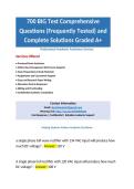 700 BIG Test Comprehensive Questions &lpar;Frequently Tested&rpar; and Complete Solutions Graded A&plus;
