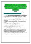 TEST BANK FOR GERONTOLOGIC NURSING 6TH EDITION BY MEINER ALL CHAPTERS WITH RATIONALE 2023&sol;2024&NewLine;Answers