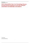WGU D094 &vert; DJM2 Task 1 &vert; For Psychology Human Growth and Development Across the Lifespan &vert; WESTERN GOVERNORS UNIVERSITY