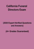California Funeral Directors Exam &ndash; Complete Study Guide&comma; Practice Questions & Licensing Revision Notes