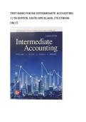 Test bank for ISE Intermediate Accounting 11th Edition&comma; David Spiceland&comma; &lpar;Textbook only&rpar; all pages fully covered with test questions and answers guide A&plus;