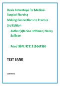 Davis Advantage for Medical-Surgical Nursing 3rd Edition Test Bank