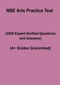NBE Arts Practice Test &ndash; Complete Study Guide&comma; Exam Questions & Revision Notes