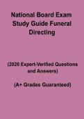 National Board Exam Study Guide &ndash; Funeral Directing&colon; Complete Exam Prep&comma; Practice Questions & Revision Notes