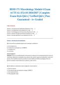 BIOD 171 Microbiology Module 6 Exam ACTUAL EXAM 2026&sol;2027 &vert; Complete Exam-Style Q&A &vert; Verified Q&A &vert; Pass Guaranteed - A&plus; Graded&NewLine;&NewLine;