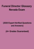 Funeral Director Glossary &lpar;Nevada Exam&rpar; &ndash; Complete Terminology Study Guide&comma; Definitions & Revision Notes