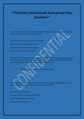 &ast;Psychiatric Mental Health Nursing Exam Prep&colon; &NewLine;Questions