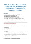 BIOD 171 Final Exam Version 3 ACTUAL EXAM 2026&sol;2027 &vert; Microbiology Final Complete Q&A &vert; Verified Q&A &vert; Pass Guaranteed - A&plus; Graded