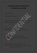 Psychiatric-Mental Health Nurse &NewLine;Practitioner Exam 2024