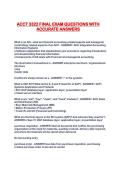 ACCT 3322 FINAL EXAM QUESTIONS WITH ACCURATE ANSWERS
