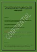 &ast;&ast;Psychiatric Mental Health Nursing Exam Prep&colon; NCLEXStyle Questions with Clinical Judgment & Therapeutic &NewLine;Communication&ast;&ast;