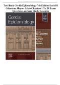 Test Bank Gordis Epidemiology 7th Edition David D Celentano Moyses Szklo Chapters 1 To 20 Exam Questions Answers Study Resource