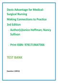 Davis Advantage for Medical-Surgical Nursing 3rd Edition Test Bank Exam Prep&NewLine;