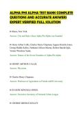 ALPHA PHI ALPHA TEST BANK COMPLETE QUESTIONS AND ACCURATE ANSWERS EXPERT