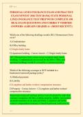 PERSONAL LINES INSURANCE EXAM AND PRACTICE &NewLine;EXAM NEWEST 2026 TEST BANK&vert; STATE PERSONAL &NewLine;LINES INSURANCE TEST PREP WITH COMPLETE 450 &NewLine;REAL EXAM QUESTIONS AND CORRECT VERIFIED &NewLine;ANSWERS&sol; ALREADY GRADED A&plus; &lpar;MOST RECENT&excl;&excl;&rpar; 
