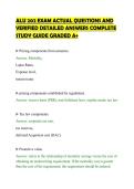 ALU 202 EXAM ACTUAL QUESTIONS AND VERIFIED DETAILED ANSWERS COMPLETE STUDY GUIDE
