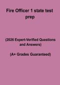 Fire Officer 1 State Test Prep &ndash; Complete Study Guide&comma; Practice Questions & Revision Notes