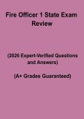Fire Officer 1 State Exam Review &ndash; Complete Study Guide&comma; Practice Questions & Certification Prep Notes