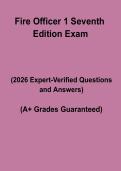 Fire Officer 1 Seventh Edition Exam &ndash; Complete Study Guide&comma; Practice Questions & Revision Notes