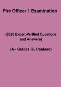 Fire Officer 1 Examination &ndash; Complete Study Guide&comma; Practice Questions & Certification Review Notes