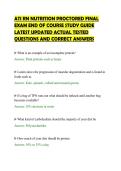 ATI RN NUTRITION PROCTORED FINAL EXAM END OF COURSE STUDY GUIDE LATEST UPDATED