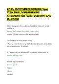 ATI RN NUTRITION PROCTORED FINAL EXAM FINAL COMPREHENSIVE ASSESSMENT TEST PAPER