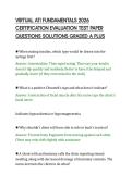 VIRTUAL ATI FUNDAMENTALS 2026&NewLine;CERTIFICATION EVALUATION TEST PAPER&NewLine;QUESTIONS SOLUTIONS GRADED A PLUS