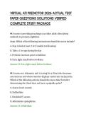 VIRTUAL ATI PREDICTOR 2026 ACTUAL TEST&NewLine;PAPER QUESTIONS SOLUTIONS VERIFIED&NewLine;COMPLETE STUDY PACKAGE