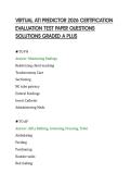 VIRTUAL ATI PREDICTOR 2026 CERTIFICATION&NewLine;EVALUATION TEST PAPER QUESTIONS&NewLine;SOLUTIONS GRADED A PLUS