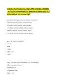 Orthotics &mdash; Practice Questions and Verified Answers&comma; Comprehensive Exam Preparation Material