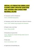 VIRTUAL ATI PREDICTOR GREEN LIGHT&NewLine;CLOSING SCRIPT UPDATED QUESTIONS&NewLine;AND ANSWERS VIEW AHEAD PREP&NewLine;MATERIAL SOLVED