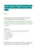 VITA BASIC ACTUAL TEST QUESTIONS AND&NewLine;ACCURATE ANSWERS COMPLETE REVIEW&NewLine;SHEET