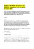 Review Questions to practice for CSOWM Questions with complete solution 2026