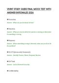 VIVINT STUDY GUIDE FINAL MOCK TEST WITH&NewLine;ANSWER RATIONALES 2026