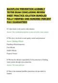 BACKFLOW PREVENTION ASSEMBLY TESTER EXAM CONCLUDING REVIEW SHEET PRACTICE